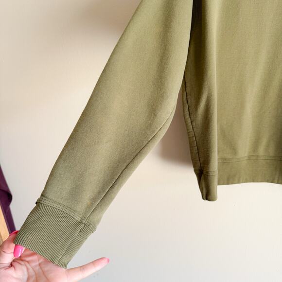 Champion Olive Green Power Blend Pullover Crewneck Sweatshirt - Medium - Picture 2 of 7